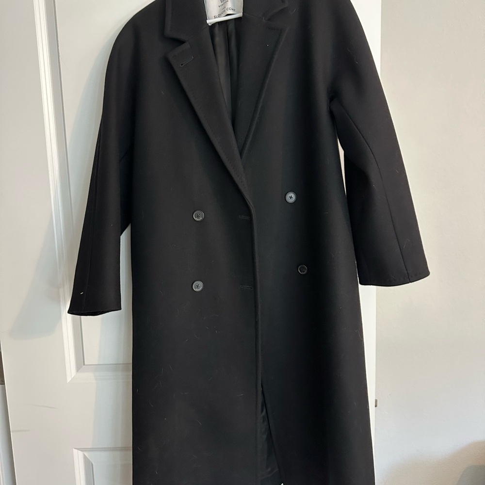 Aritzia Babaton Charcoal Slouch Coat